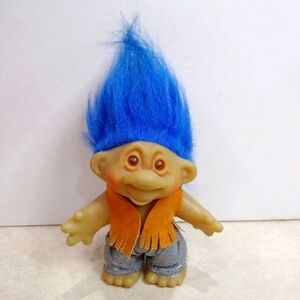DAM 1986 Troll doll with clothing blue hair